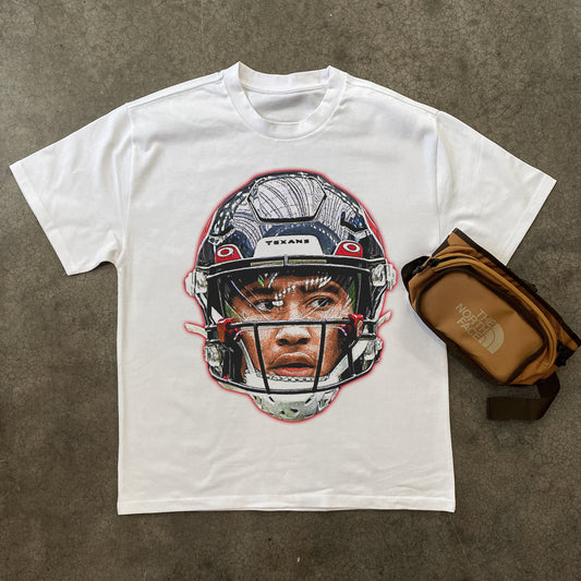 HOUSTON TEXANS 'CJ STR0UD' HEAVYWEIGHT WHITE T-SHIRT