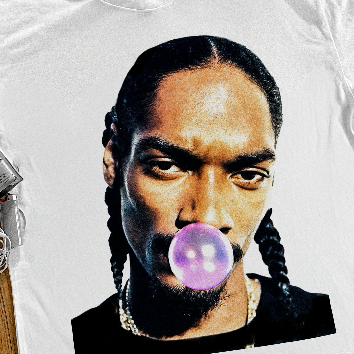 'BUBBLEGUM SNOOP' HEAVYWEIGHT WHITE T-SHIRT