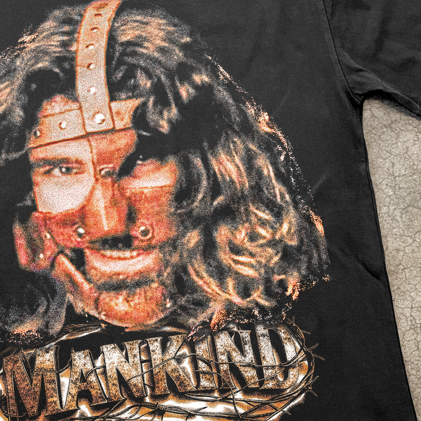 'MANKIND' HEAVYWEIGHT BLACK T-SHIRT