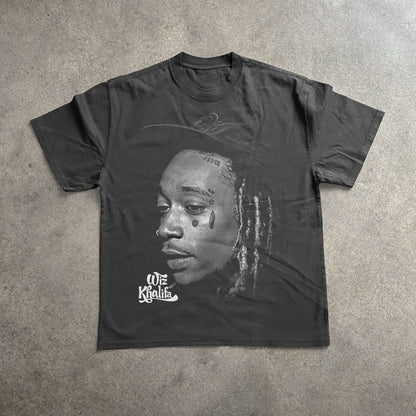 WIZ KHALIFA - ROLL UP HEAVYWEIGHT BLACK T-SHIRT
