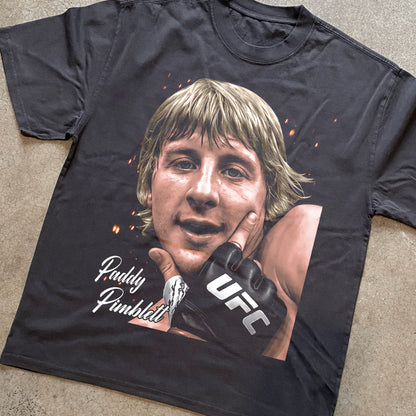 Paddy The Baddy Big Head Heavyweight Black T-Shirt