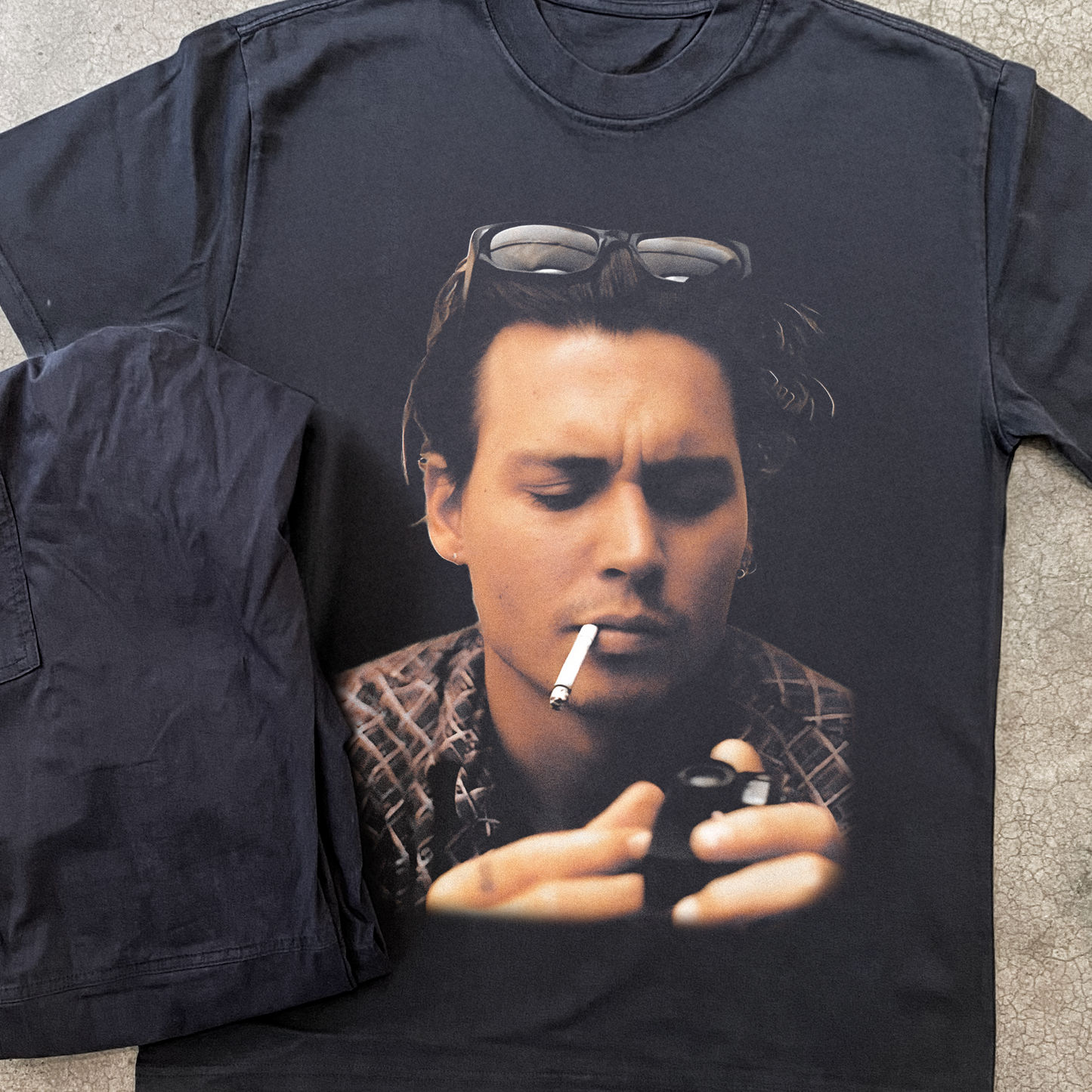 JOHNNY 'SMOKE' HEAVY FADED BLACK TEE