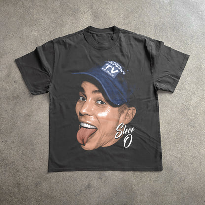 Steve O Heavyweight Black T-Shirt
