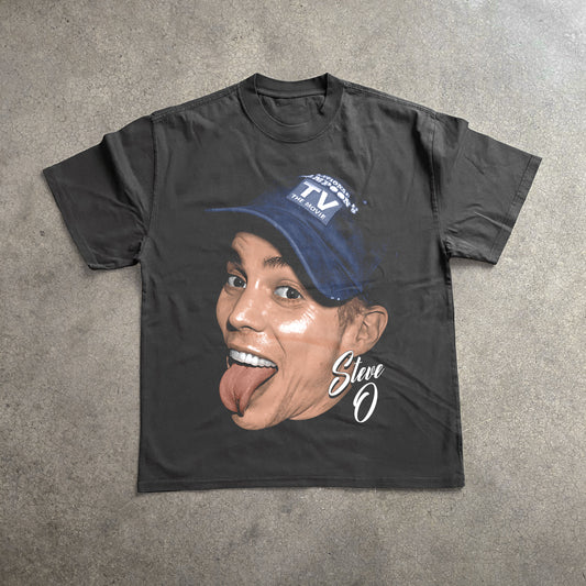 Steve O Heavyweight Black T-Shirt