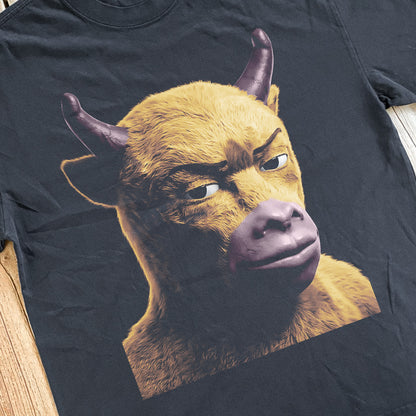 Niu Lai Big Head Heavyweight Black T-Shirt