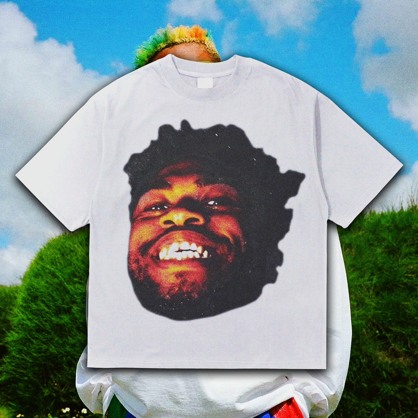 KEVIN ABSTRACT HEAVYWEIGHT WHITE TEE