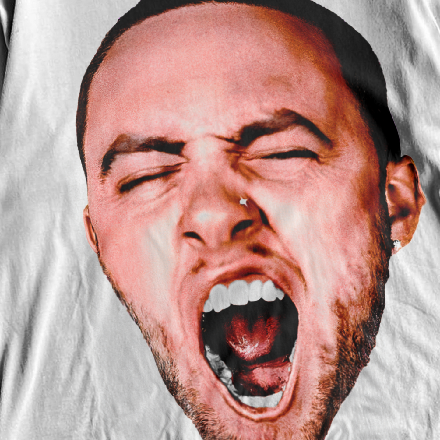 MAC MILLER GOOD AM YAWN HEAVYWEIGHT WHITE T-SHIRT