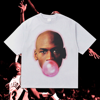 BUBBLEGUM JORDAN HEAVYWEIGHT WHITE TEE