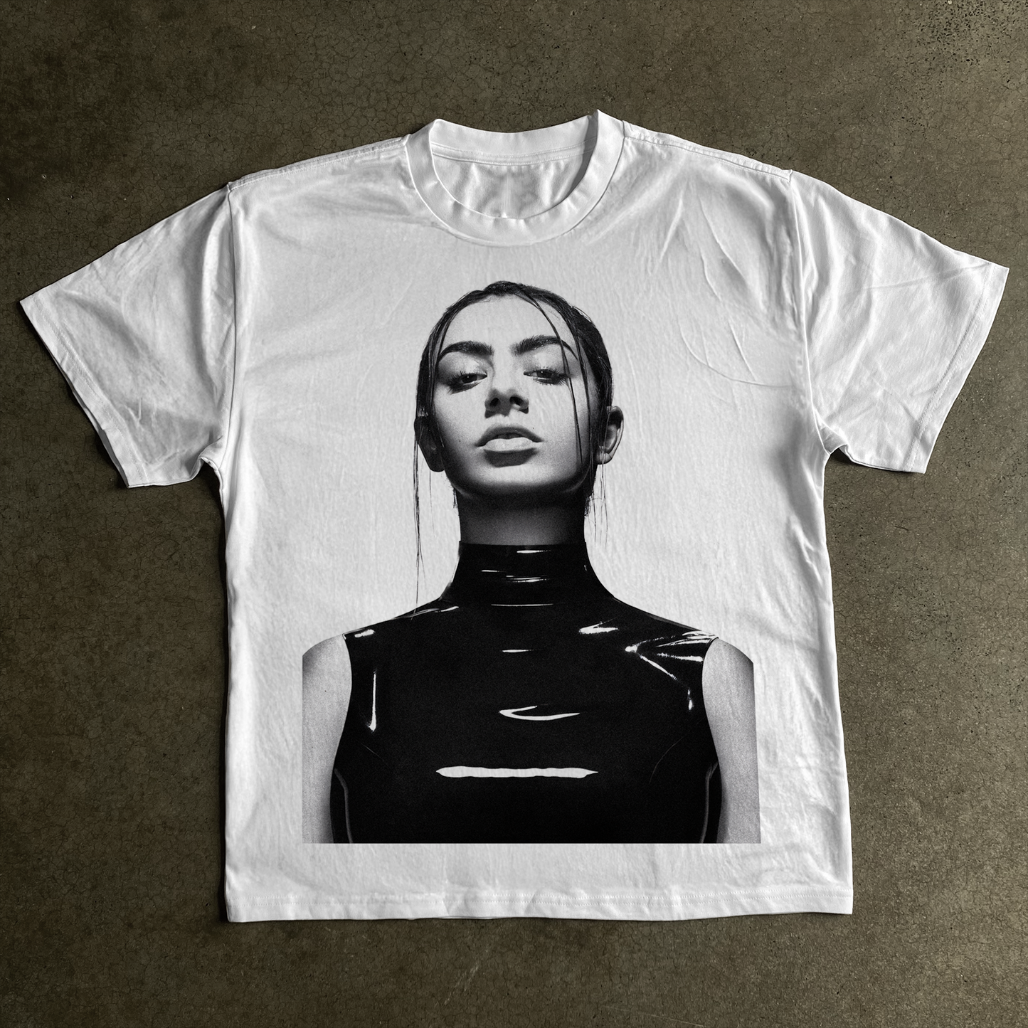 CHARLI 'PIXEL' HEAVYWEIGHT WHITE T-SHIRT