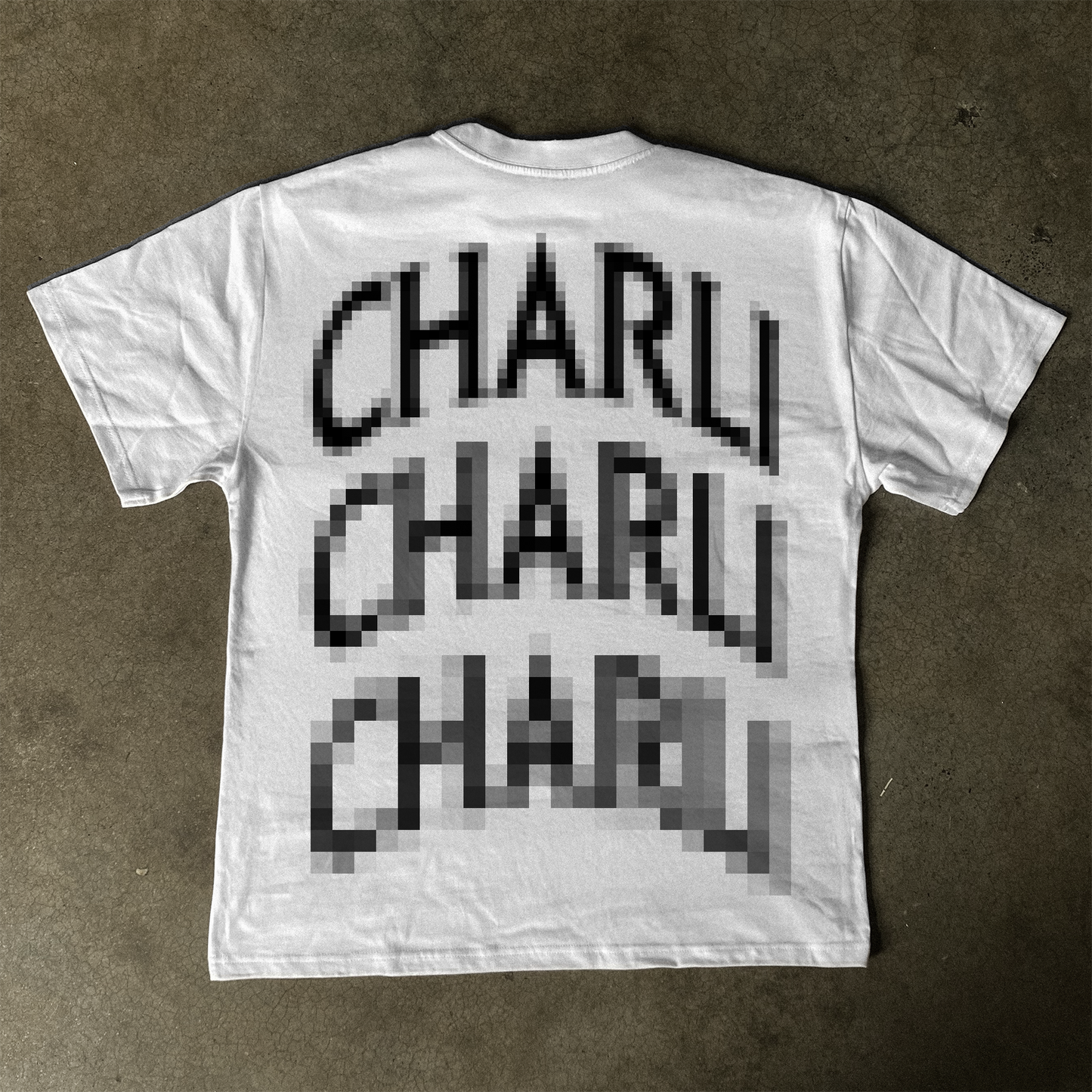 CHARLI 'PIXEL' HEAVYWEIGHT WHITE T-SHIRT