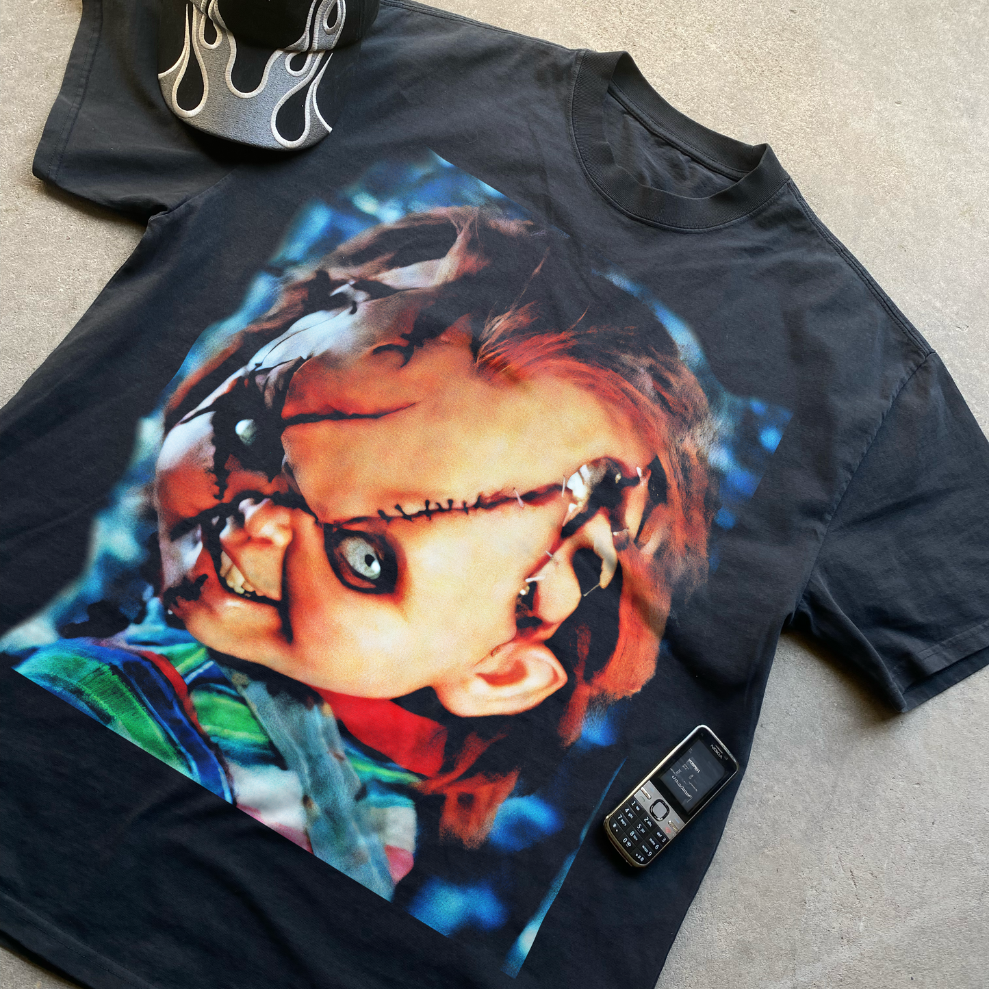 'CHUCKY' HEAVYWEIGHT BLACK T-SHIRT