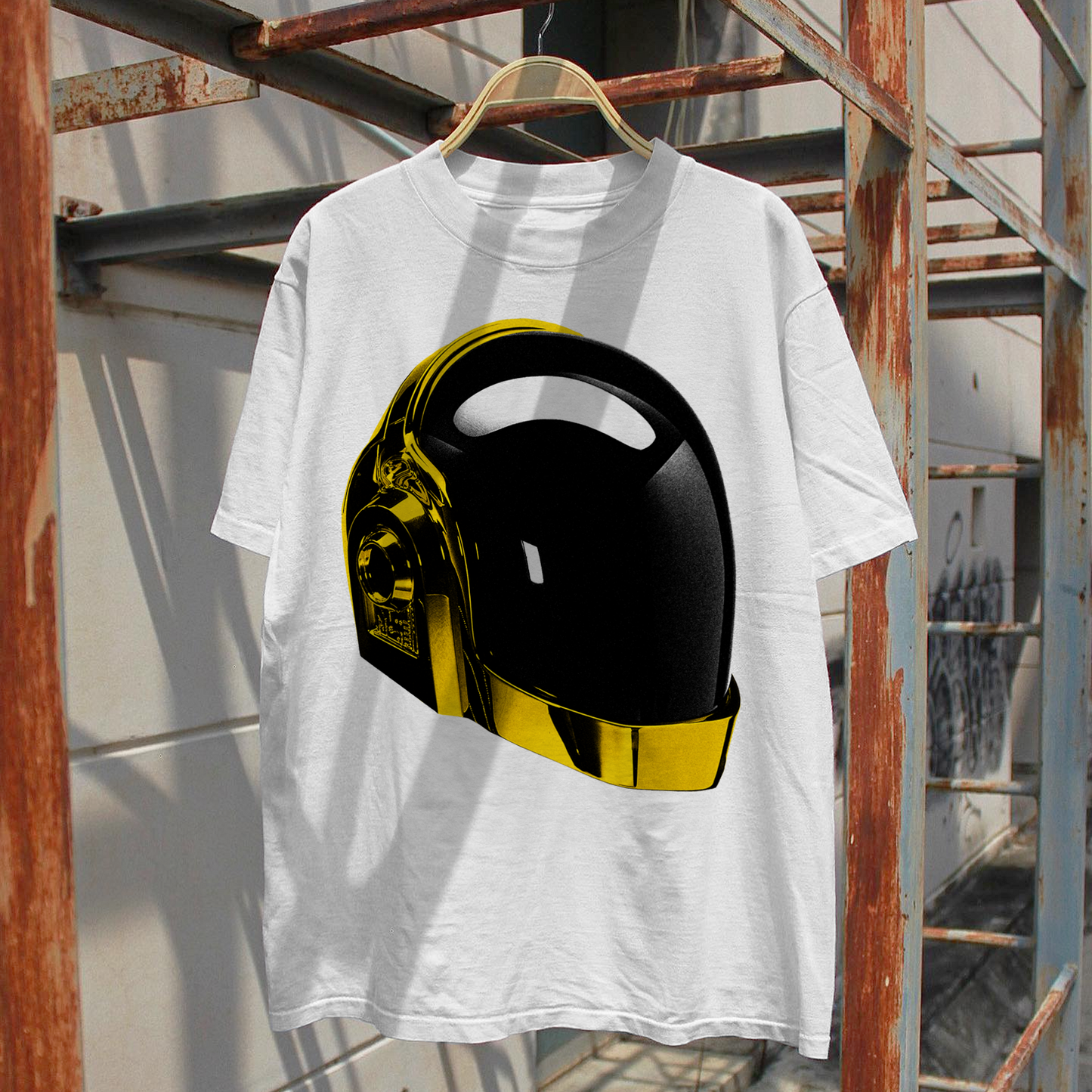 DAFT PUNK 'GUY' HEAVYWEIGHT WHITE T-SHIRT