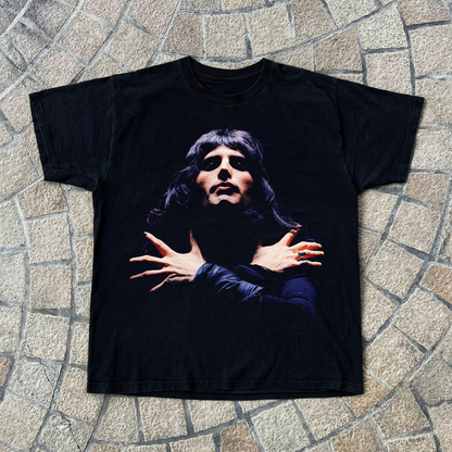 FREDDY MERCURY 'BOHEMIAN' HEAVYWEIGHT BLACK T-SHIRT