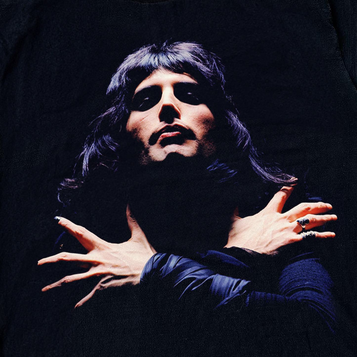 FREDDY MERCURY 'BOHEMIAN' HEAVYWEIGHT BLACK T-SHIRT