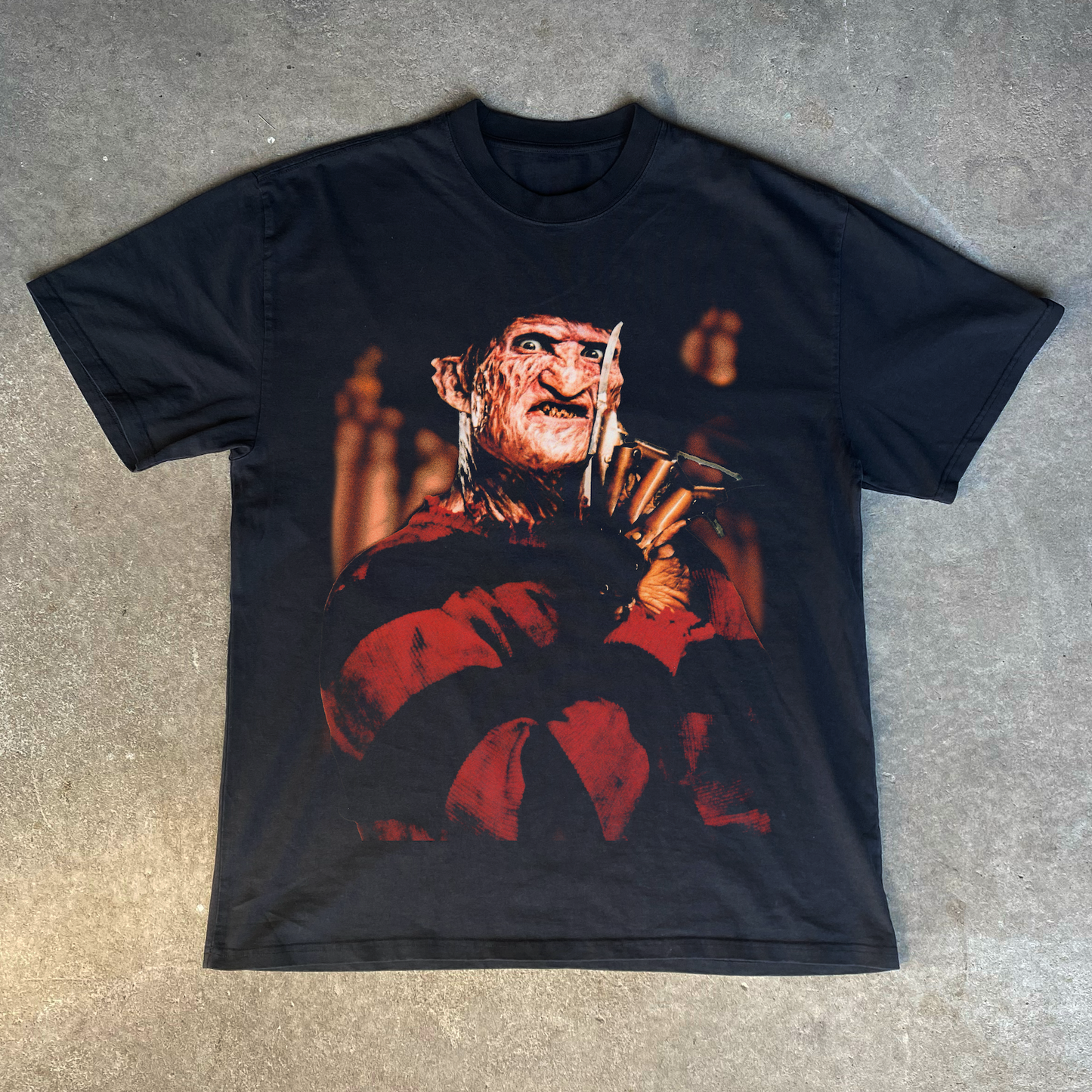 'FREDDY' HEAVYWEIGHT BLACK T-SHIRT