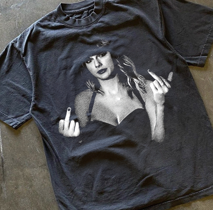 Up Yours Heavyweight Black T-Shirt