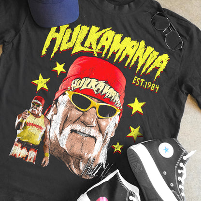 HULK HOGAN HEAVYWEIGHT BLACK T-SHIRT