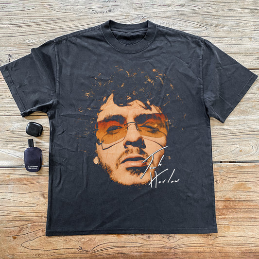 JACK HARLOW BIG FACE HEAVYWEIGHT BLACK T-SHIRT