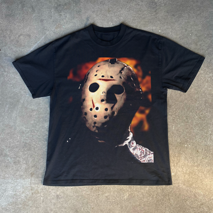 'JASON' HEAVYWEIGHT BLACK T-SHIRT