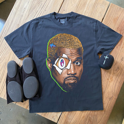 K. WEST 'DROPOUT' HEAVYWEIGHT BLACK T-SHIRT