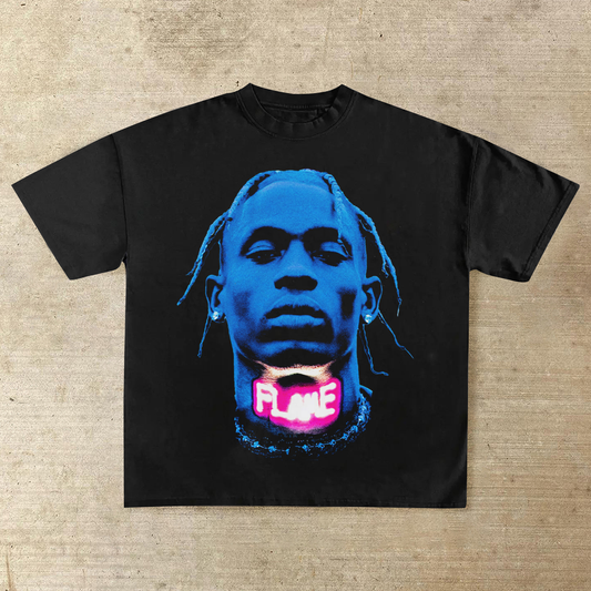 LORD LA FLAME HEAVYWEIGHT BLACK T-SHIRT