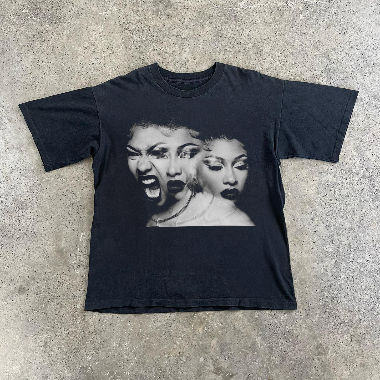 MEGAN 'SCREAM' HEAVYWEIGHT BLACK T-SHIRT