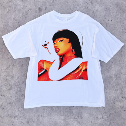 HOT GIRL MEG 'COBRA' HEAVYWEIGHT WHITE T-SHIRT