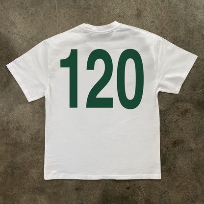 'NO. 120' HEAVYWEIGHT WHITE T-SHIRT