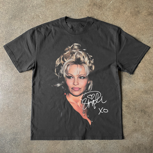 'PAMELA' HEAVYWEIGHT BLACK T-SHIRT