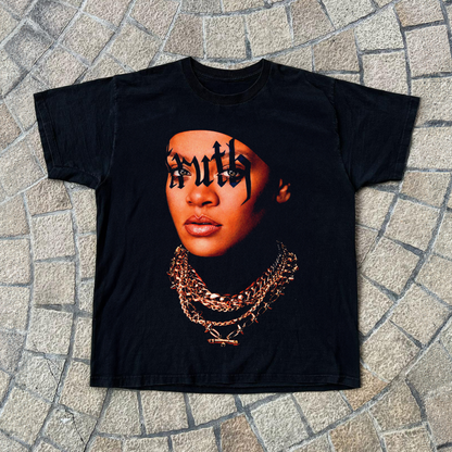 RIHANNA 'TRUTH' HEAVYWEIGHT BLACK T-SHIRT