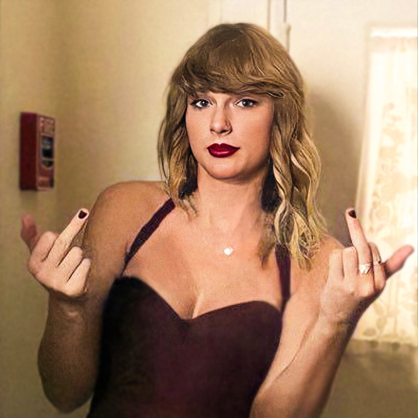 Up Yours Heavyweight Black T-Shirt