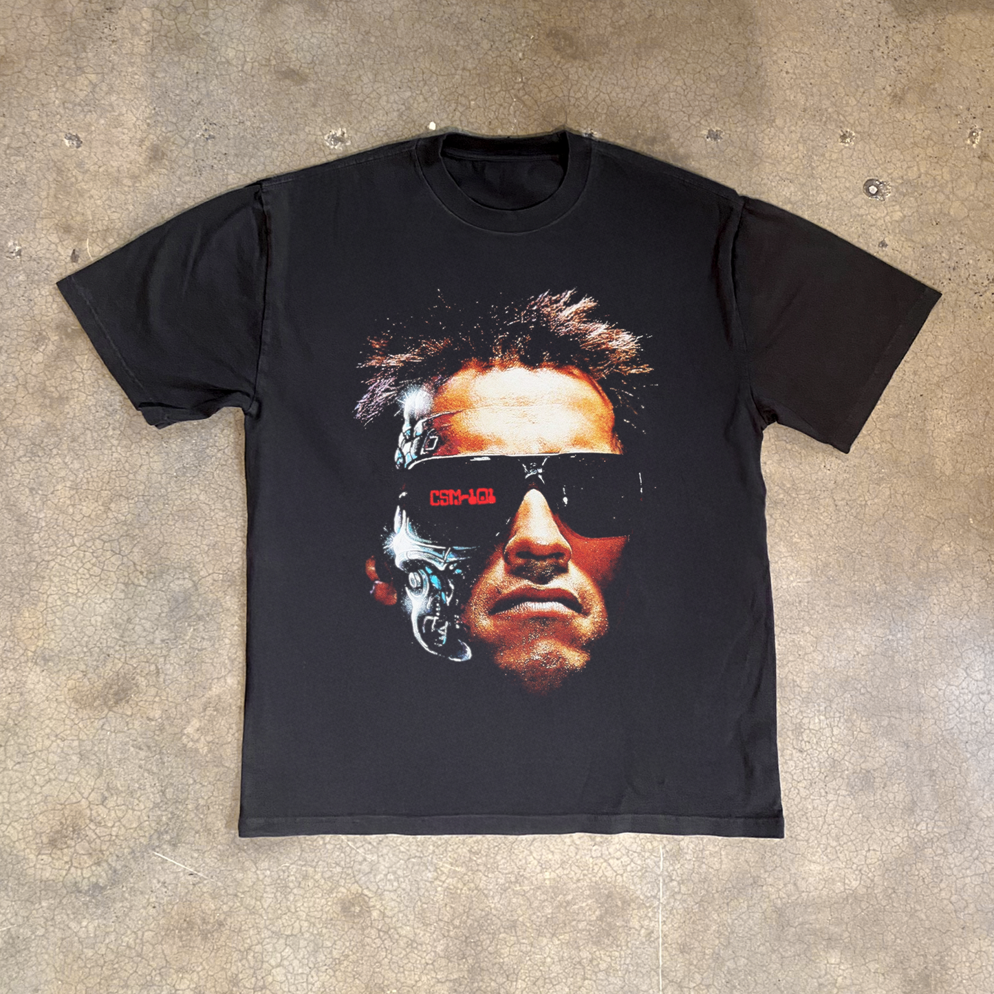TERMINATOR T-800 HEAVYWEIGHT BLACK T-SHIRT