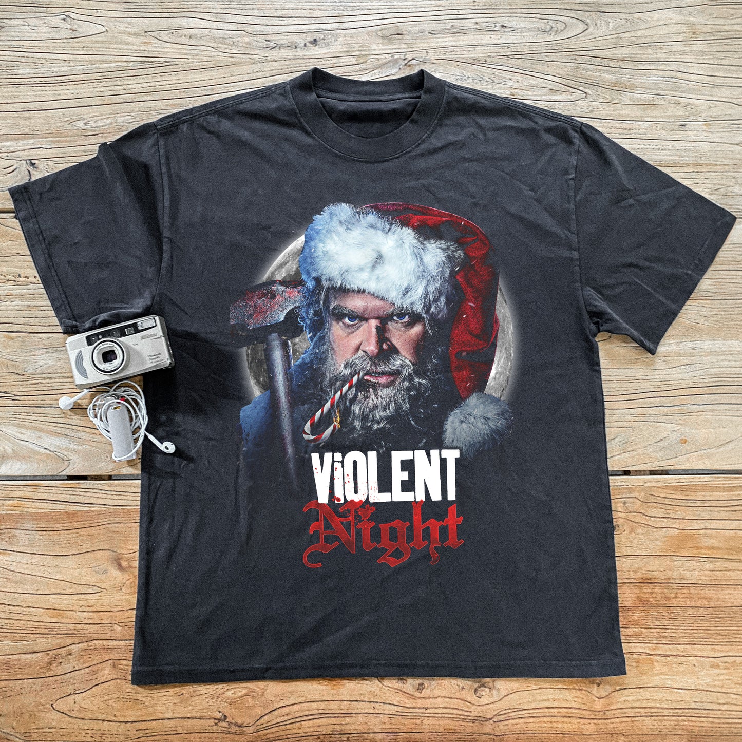 VIOLENT NIGHT HEAVYWEIGHT BLACK T-SHIRT