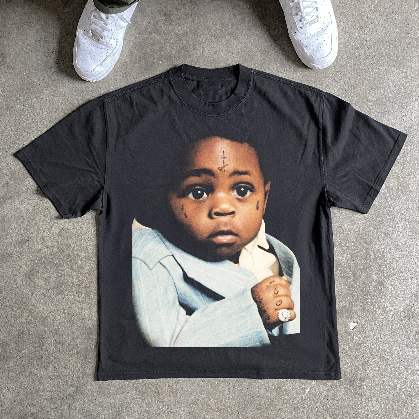 WAYNE 'BABY CARTER' HEAVYWEIGHT BLACK T-SHIRT