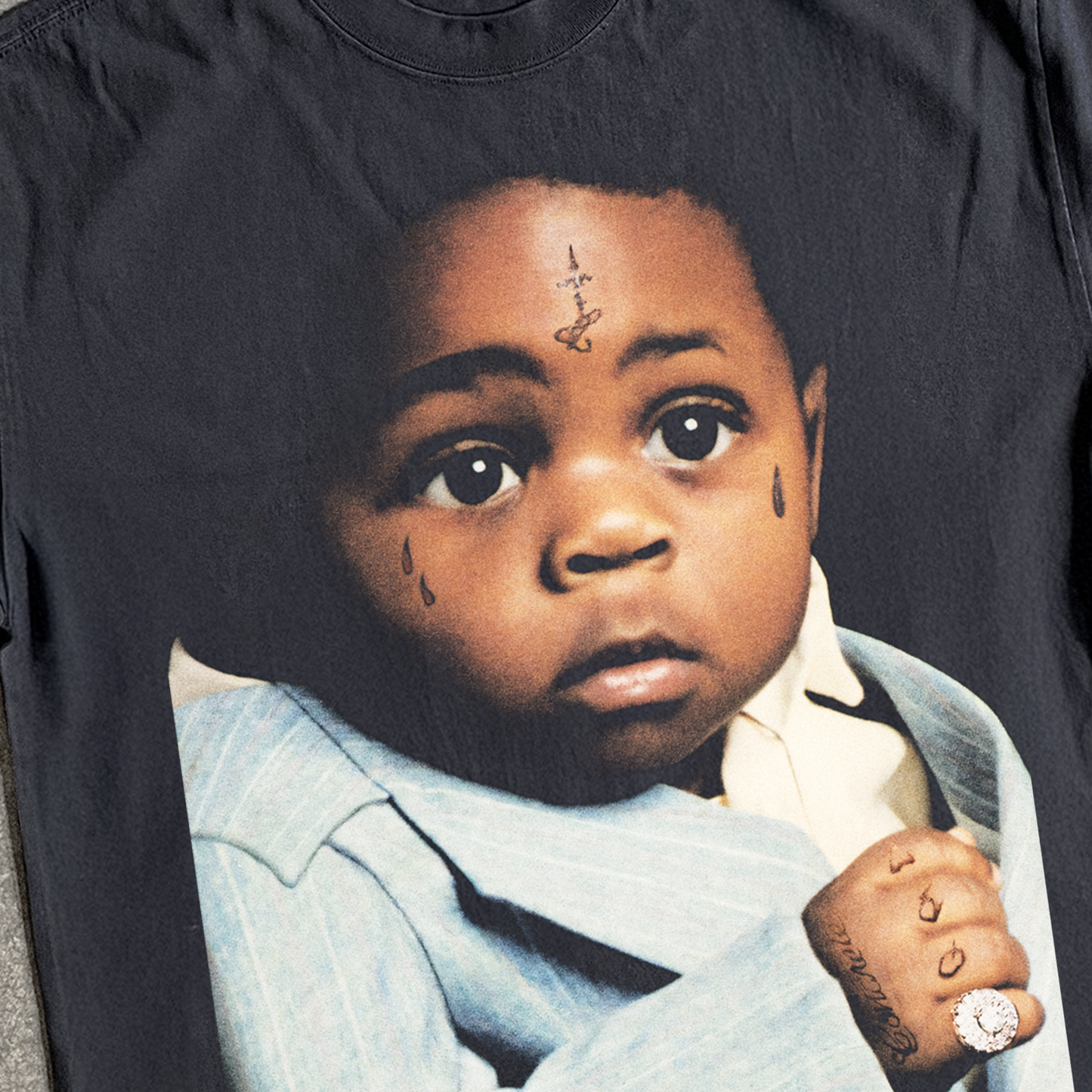 WAYNE 'BABY CARTER' HEAVYWEIGHT BLACK T-SHIRT