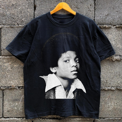 'YOUNG MICHAEL' HEAVYWEIGHT BLACK T-SHIRT