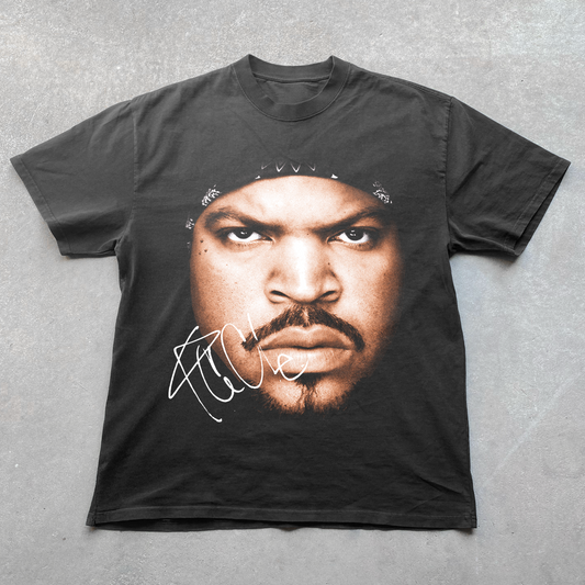 'CUBE' HEAVY FADED BLACK TEE