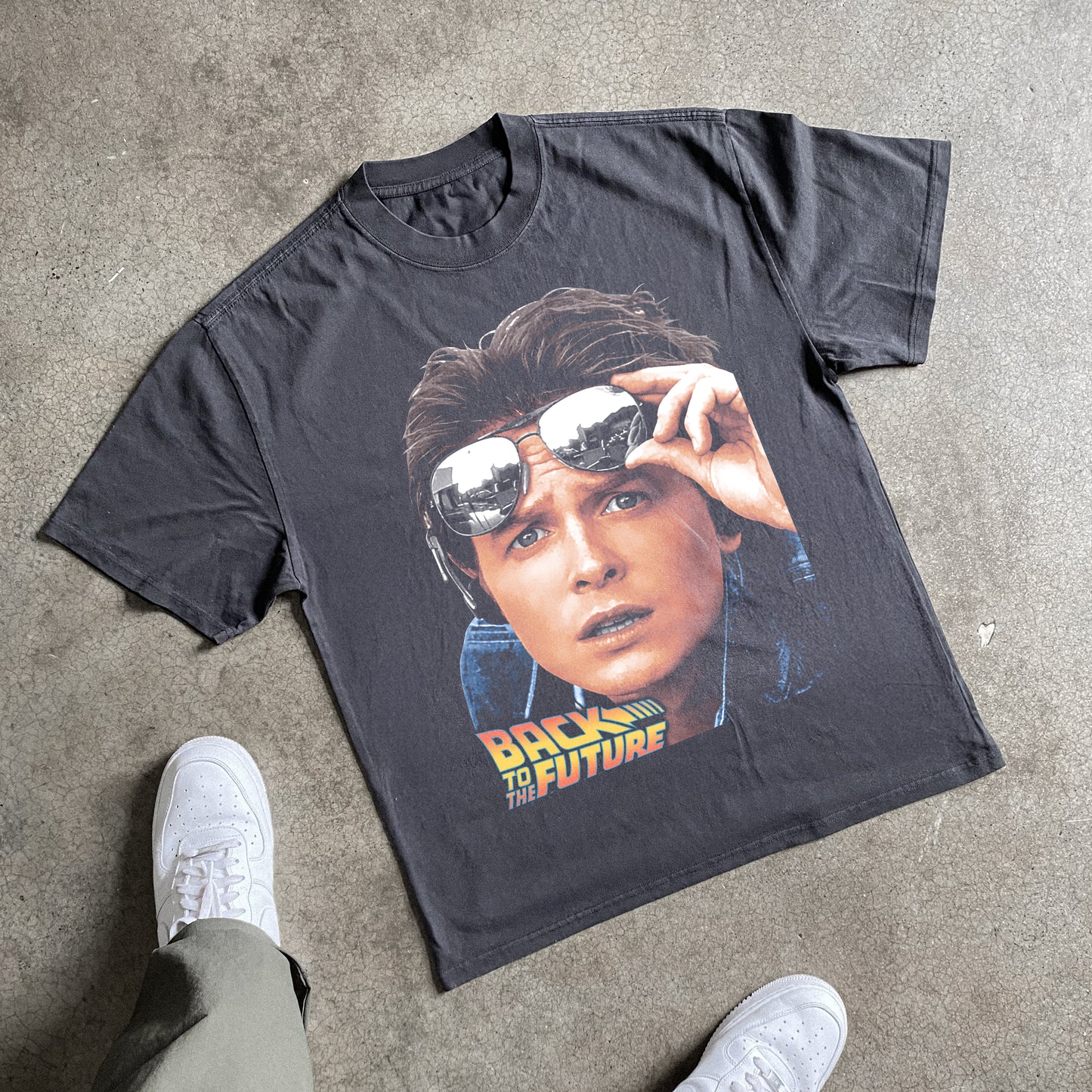 Marty McFly - Back To The Future Heavyweight Black T-Shirt