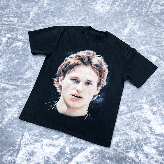 Ilia Manilin 'Snow Prince Heavy Faded Black Tee