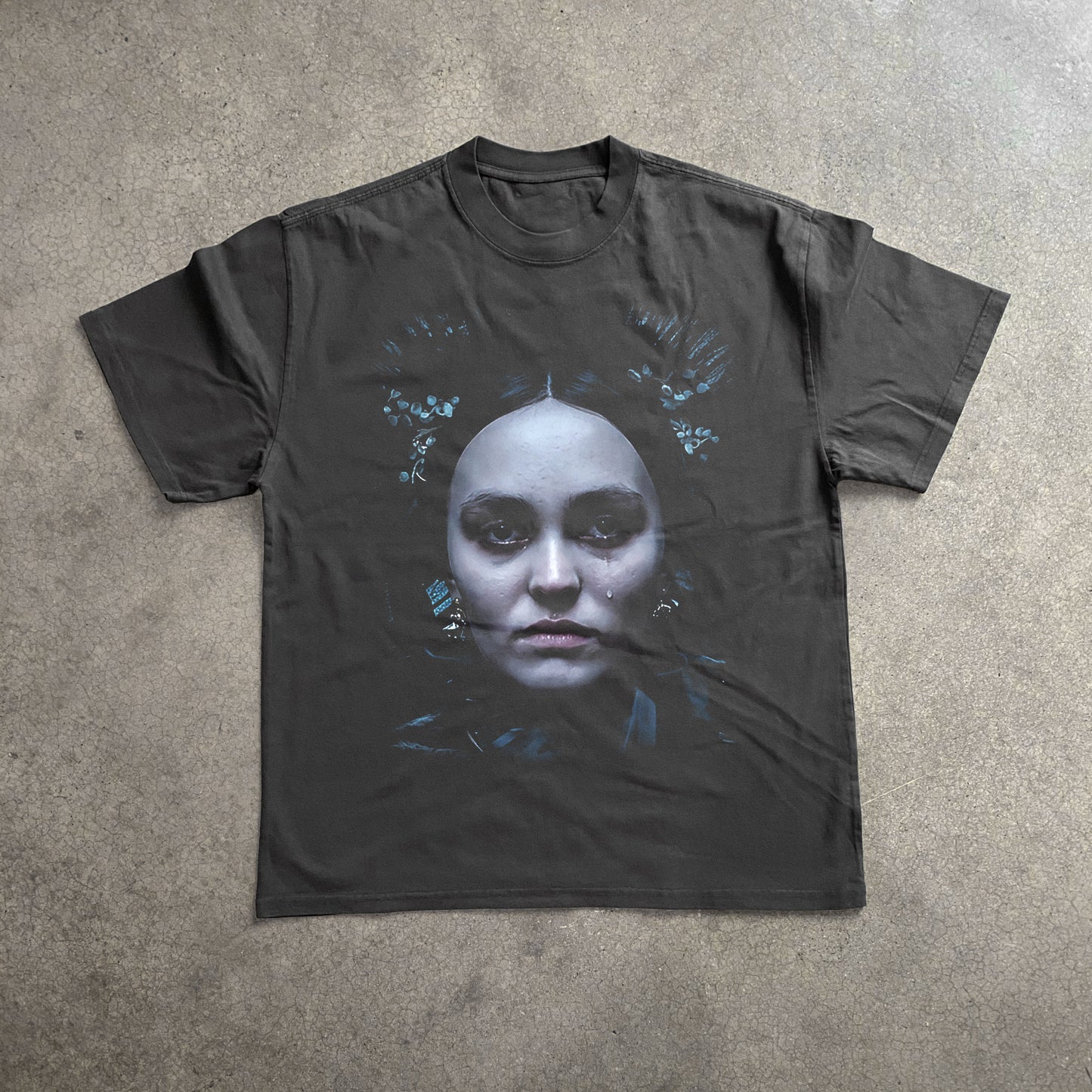 Ellen Hutter Big Head Heavyweight Black T-Shirt