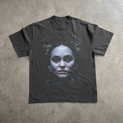 Ellen Hutter Big Head Heavyweight Black T-Shirt