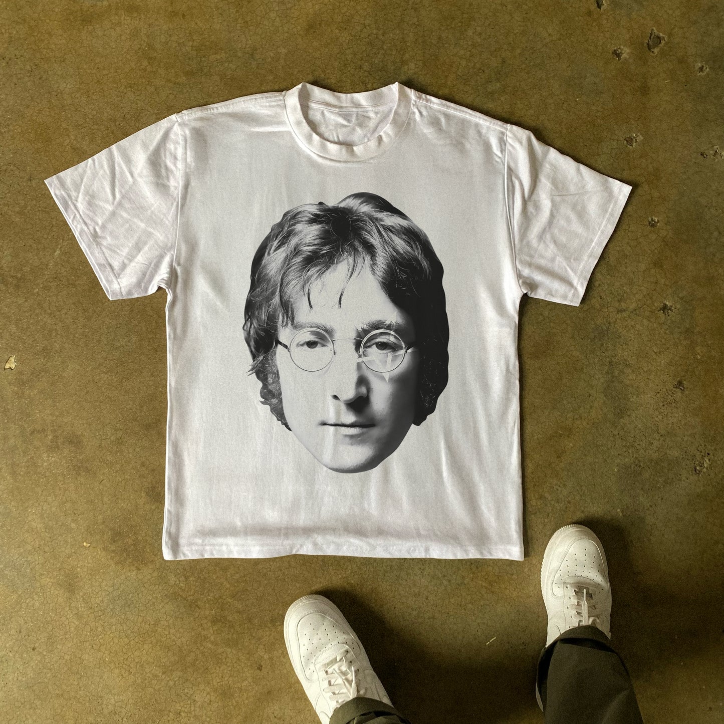 LENON I'M THE WALRUS - BIG HEAD HEAVYWEIGHT WHITE T-SHIRT