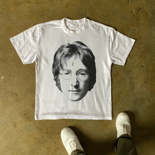 LENON I'M THE WALRUS - BIG HEAD HEAVYWEIGHT WHITE T-SHIRT