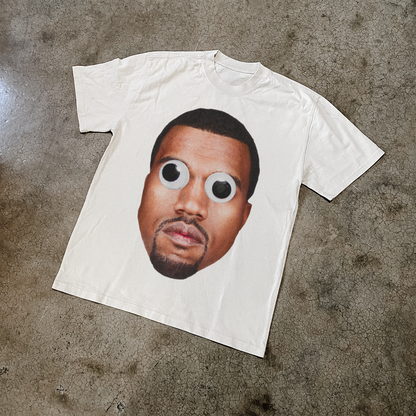 'Krazy Kanye' Heavy Faded White Tee