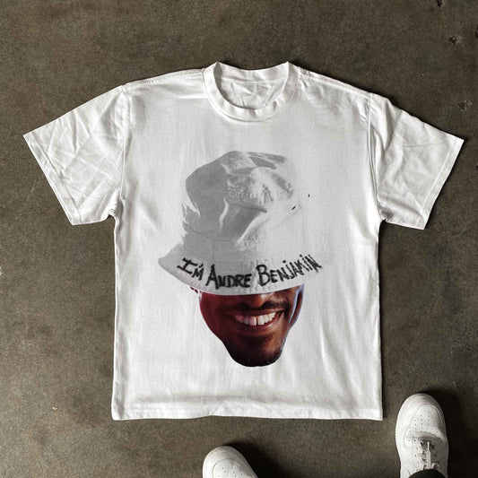 'I'M ANDRE BENJAMIN' HEAVY WHITE T-SHIRT