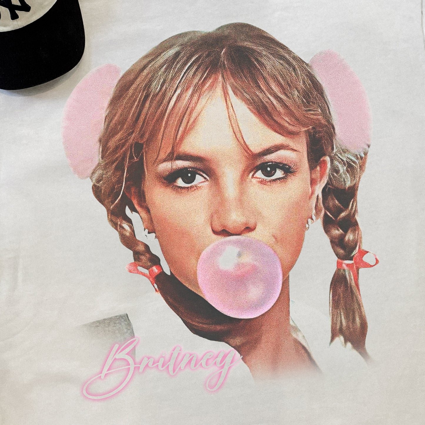 BRITNEY 'SPEARS' HEAVYWEIGHT WHITE T-SHIRT