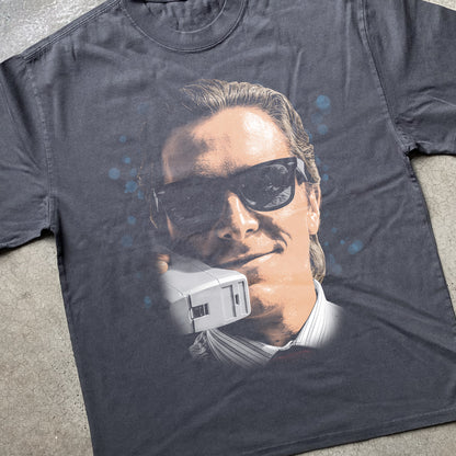 Patrick Bateman Big Head Heavyweight Black T-Shirt