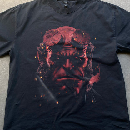 HellBoy Big Head Heavyweight Black T-Shirt