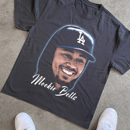 Mookie Betts Big Head Heavyweight Black T-Shirt product