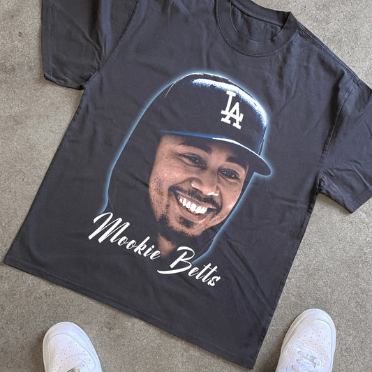 Mookie Betts Big Head Heavyweight Black T-Shirt product
